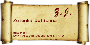 Zelenka Julianna névjegykártya